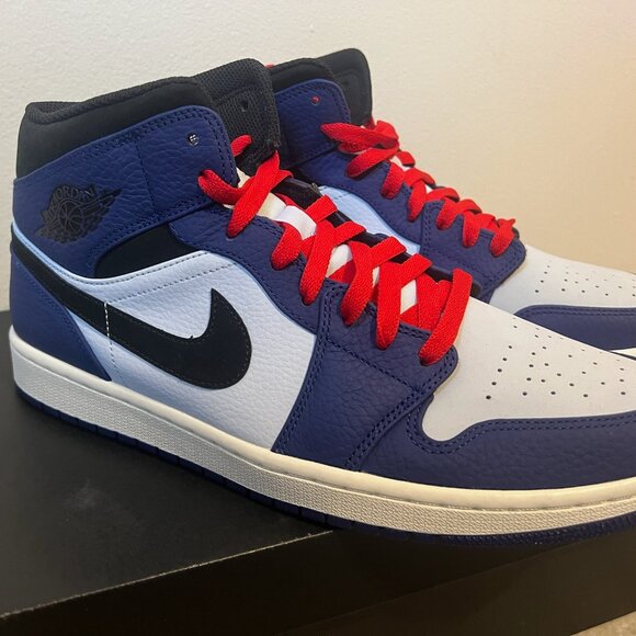 Air Jordan 1 Retro Mid SE \'Deep Royal Blue\' 2018 852542-400 Size 11.5 main image 6